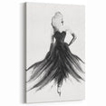 Elegant Figurative Canvas Art - Black and White Fashion-Inspired Design