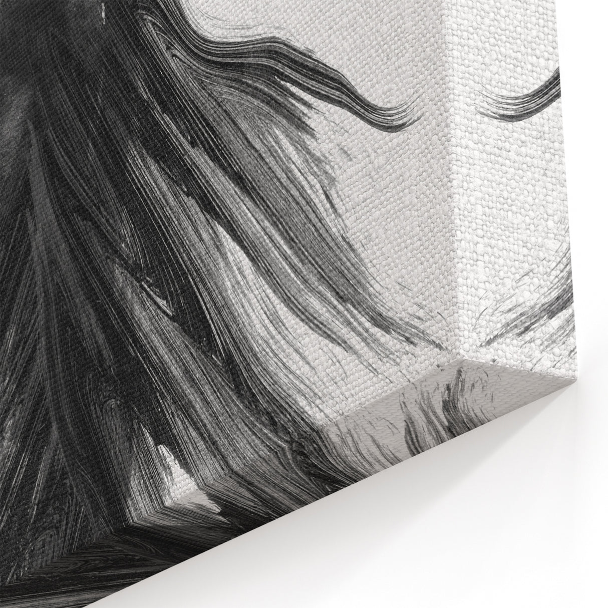 Elegant Figurative Canvas Art - Black and White Fashion-Inspired Design