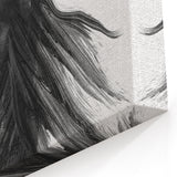 Elegant Figurative Canvas Art - Black and White Fashion-Inspired Design
