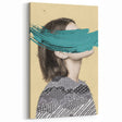Abstract Figurative Canvas Art - Bold Teal and Textured Modern Design