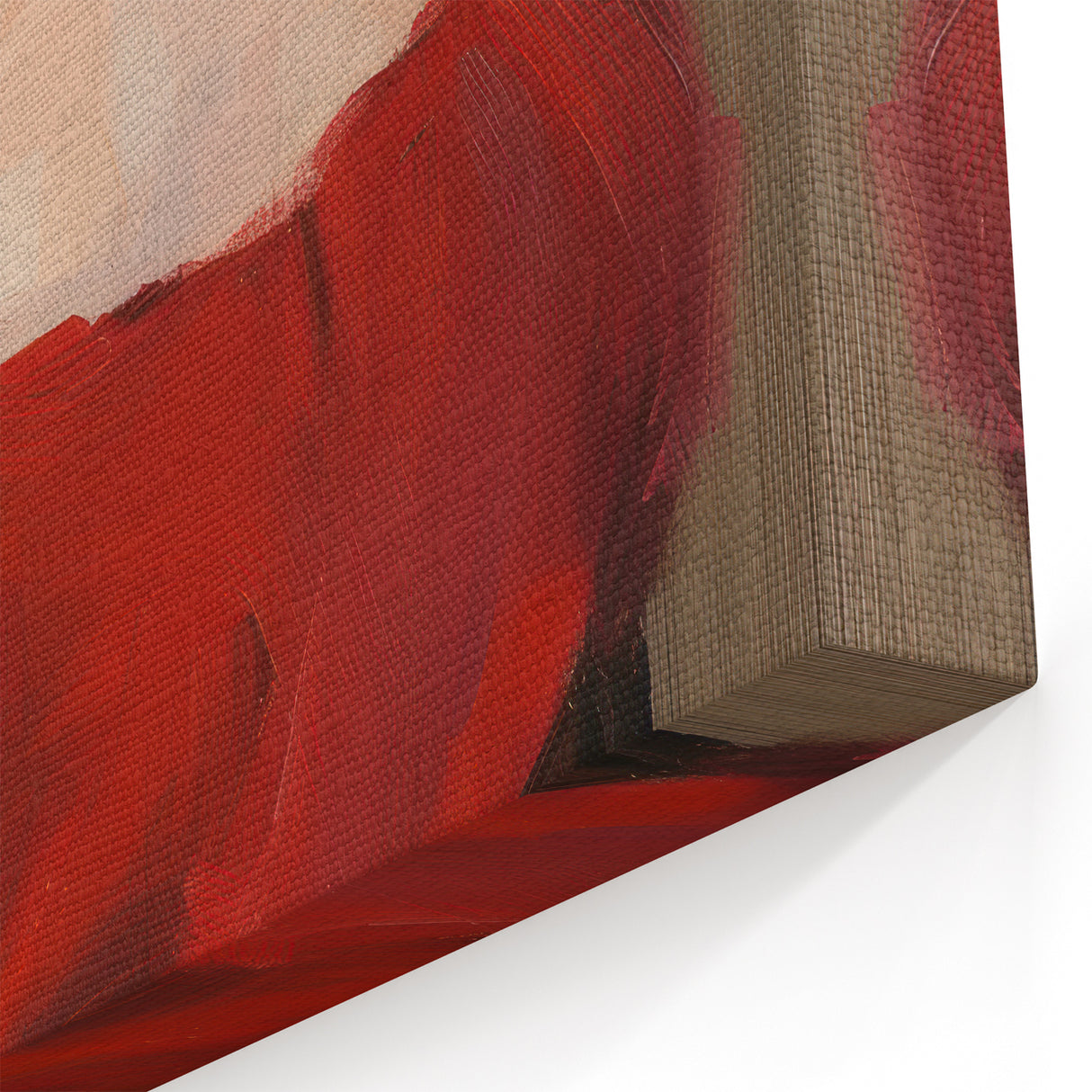 Figurative Abstract Canvas - Contemporary Red Dress Art