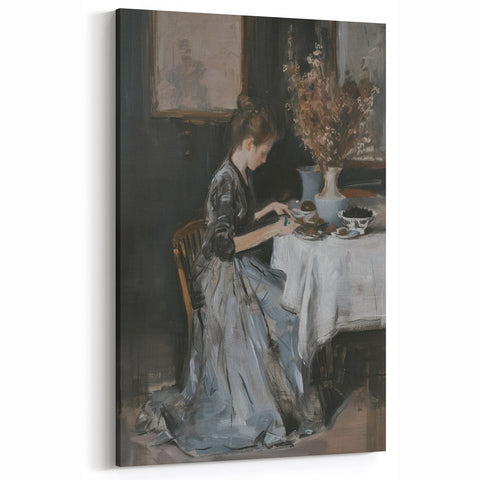 Figurative Abstract Canvas - Elegant Lady in Reflection