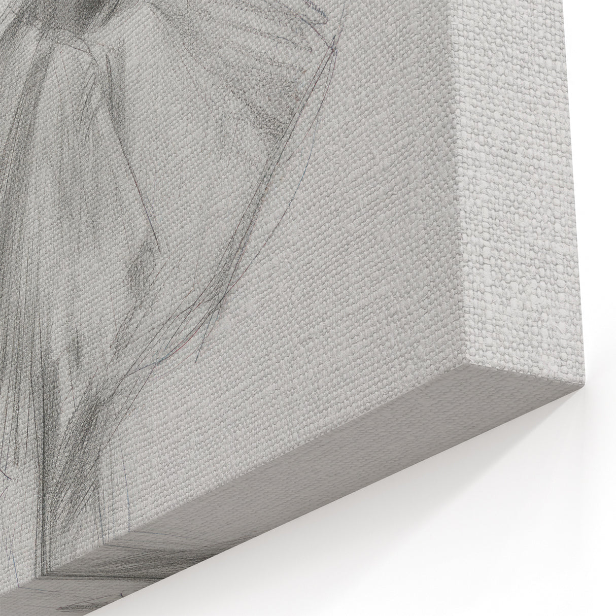 Abstract Human Figure Art - Graceful Dancer in Pencil Sketch Style