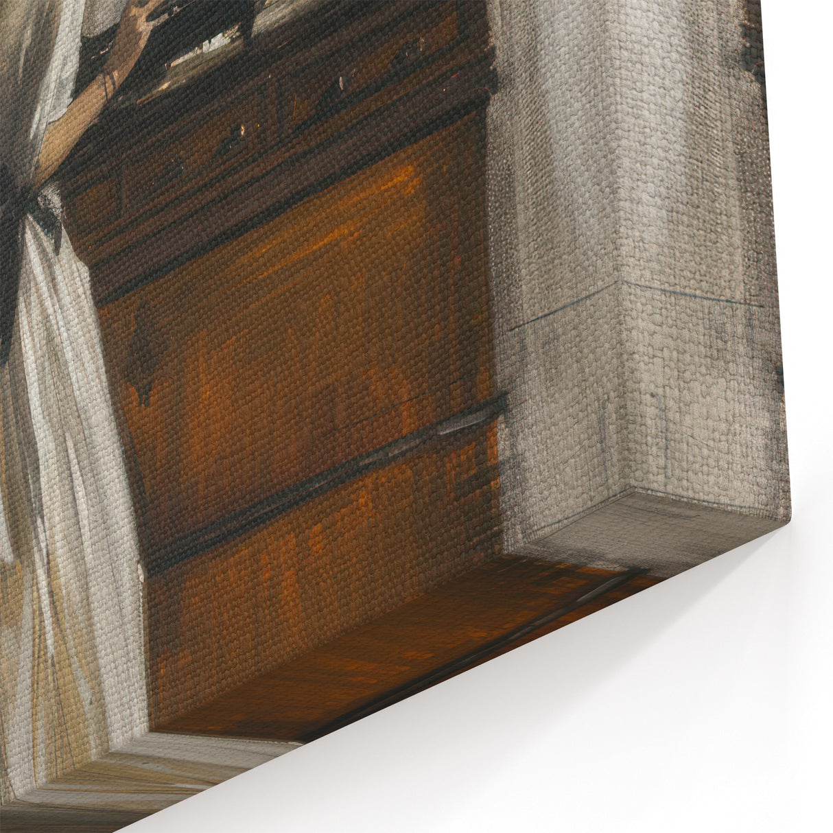 Artistic Figurative Wall Art - Woman in Reflection by the Mirror