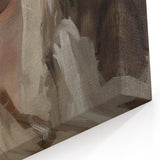 Modern Figurative Canvas Art - Portrait of a Woman in Neutral Tones