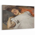 Contemporary Figurative Wall Art - Woman Resting in Warm Tones