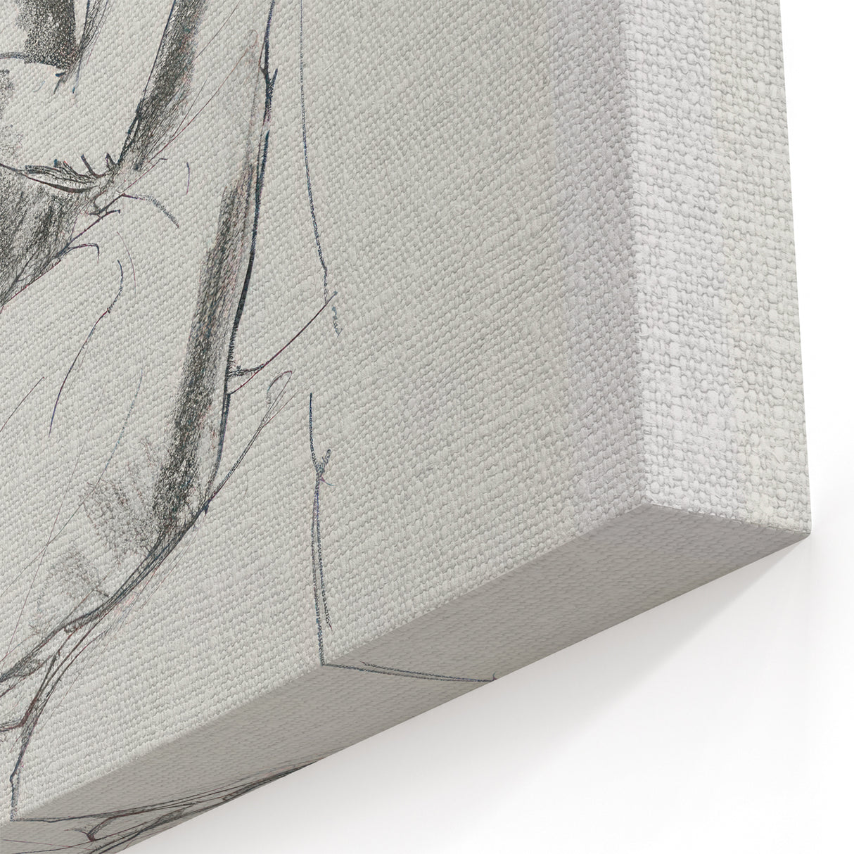 Minimalist Figurative Art - Sketch of Seated Human Form in Pencil