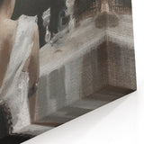 Figurative Abstract Canvas Art - Woman in a Vintage Interior Setting