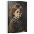 Figurative Portrait Art - Thoughtful Child in Soft Neutral Tones