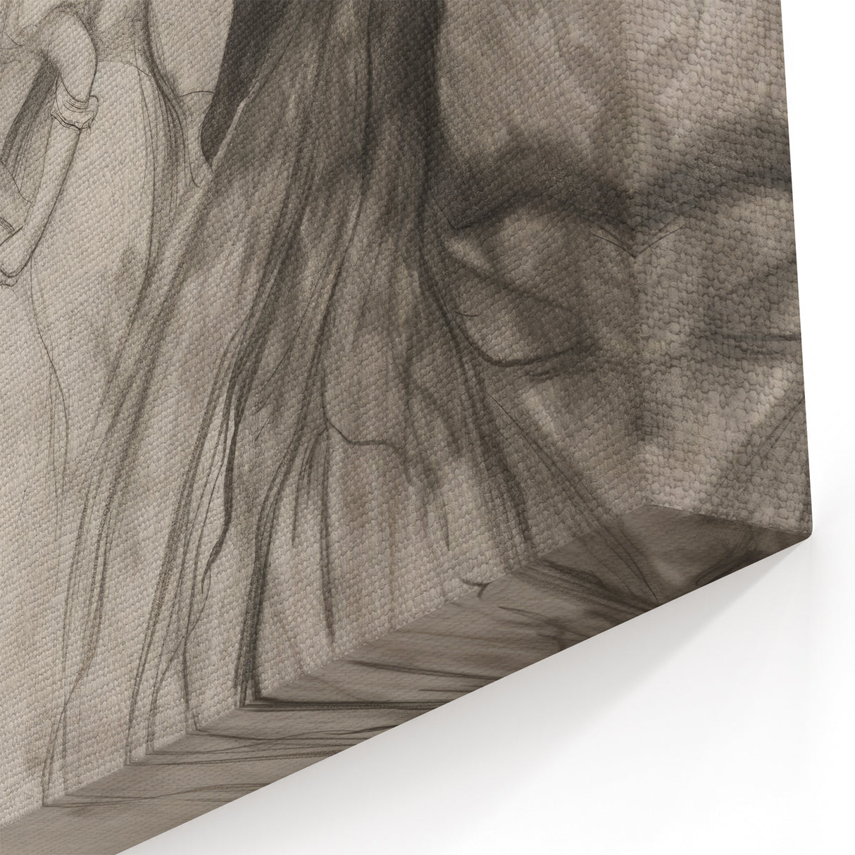 Vintage Figurative Sketch Art - Group of Women in Elegant Attire