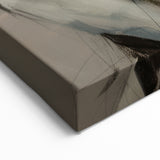 Abstract Figurative Canvas Art - Pensive Female Form in Neutral Tones