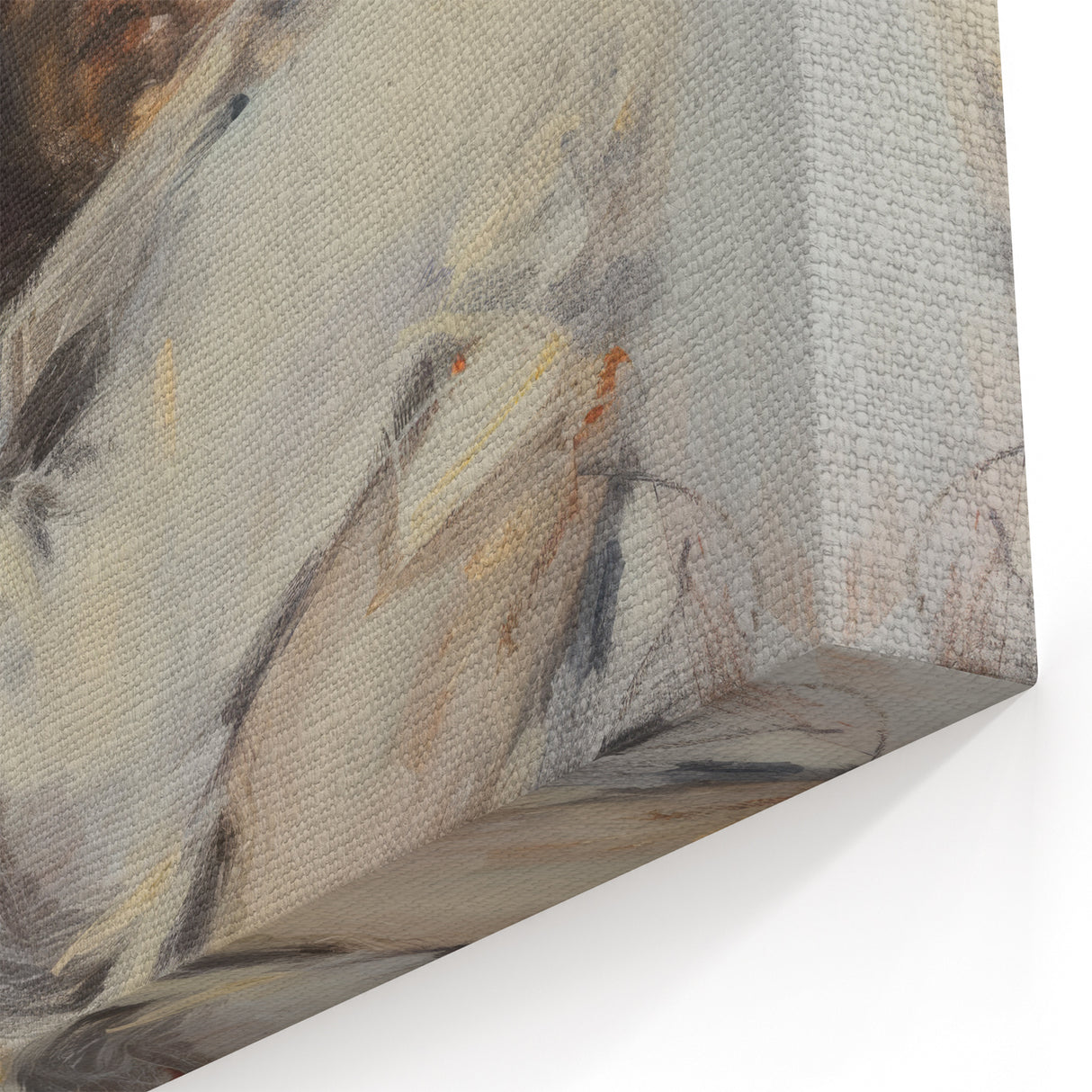 Abstract Figurative Art - Mother and Child in Warm Neutral Tones