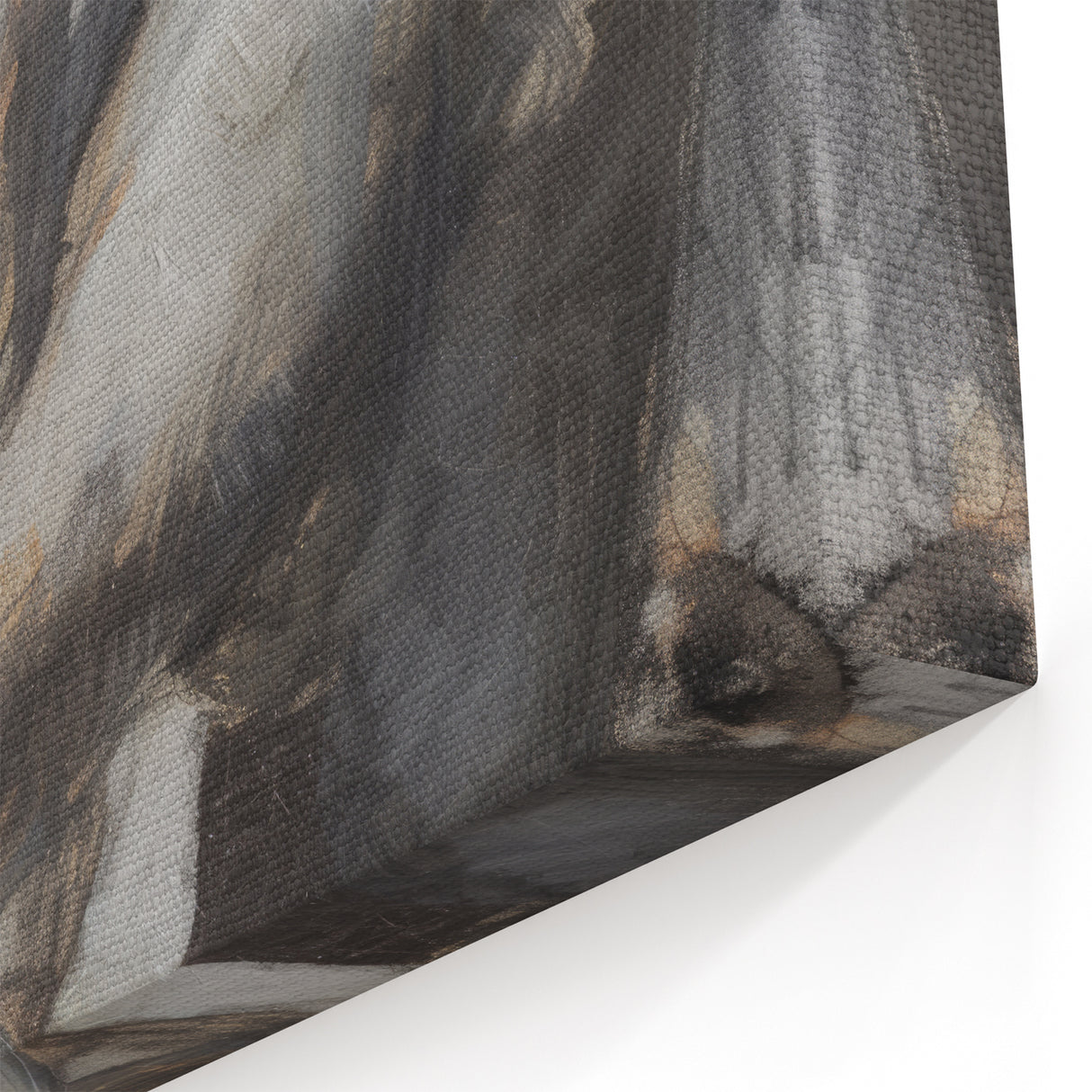 Figurative Abstract Art - Pensive Female Silhouette in Subtle Tones