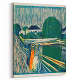 Expressionist Art: The Girls on the Bridge | Vibrant Munch Wall Art
