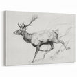 Abstract Human Figures - Minimalist Black and White Wall Art Canvas