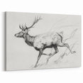 Abstract Human Figures - Minimalist Black and White Wall Art Canvas
