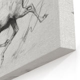 Abstract Human Figures - Minimalist Black and White Wall Art Canvas