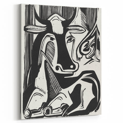 Expressionist Art: The Large Cow Lying Down | Bold Kirchner Print