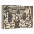 Expressionist Art: The Pretenders | Bold Edvard Munch Black Print