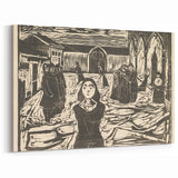 Expressionist Art: The Pretenders | Bold Edvard Munch Black Print