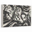 Expressionist Art: The Riding School | Bold Franz Marc Black Print