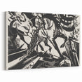Expressionist Art: The Riding School | Bold Franz Marc Black Print