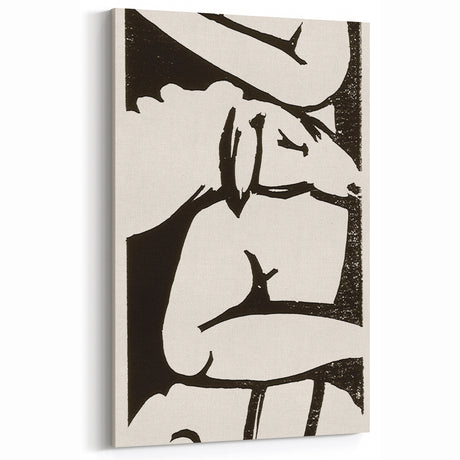 Expressionist Art: The Shepherdess | Bold Franz Marc Black Print