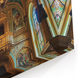 Castle Interior Prints - Ornate Ceiling with Golden Chandeliers