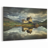 Castle Reflection Prints - Historic Fortress on Calm Lake Under Moody Sky