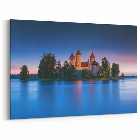 Tranquil Castle Landscape - Scenic European Castle by the Lake