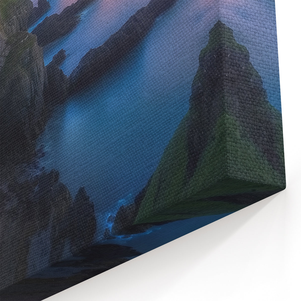 Coastal Castle Landscape - Scenic Sunset Over a Cliffside Fortress