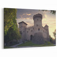 Twilight Castle - Medieval Fortress Under a Serene Evening Sky