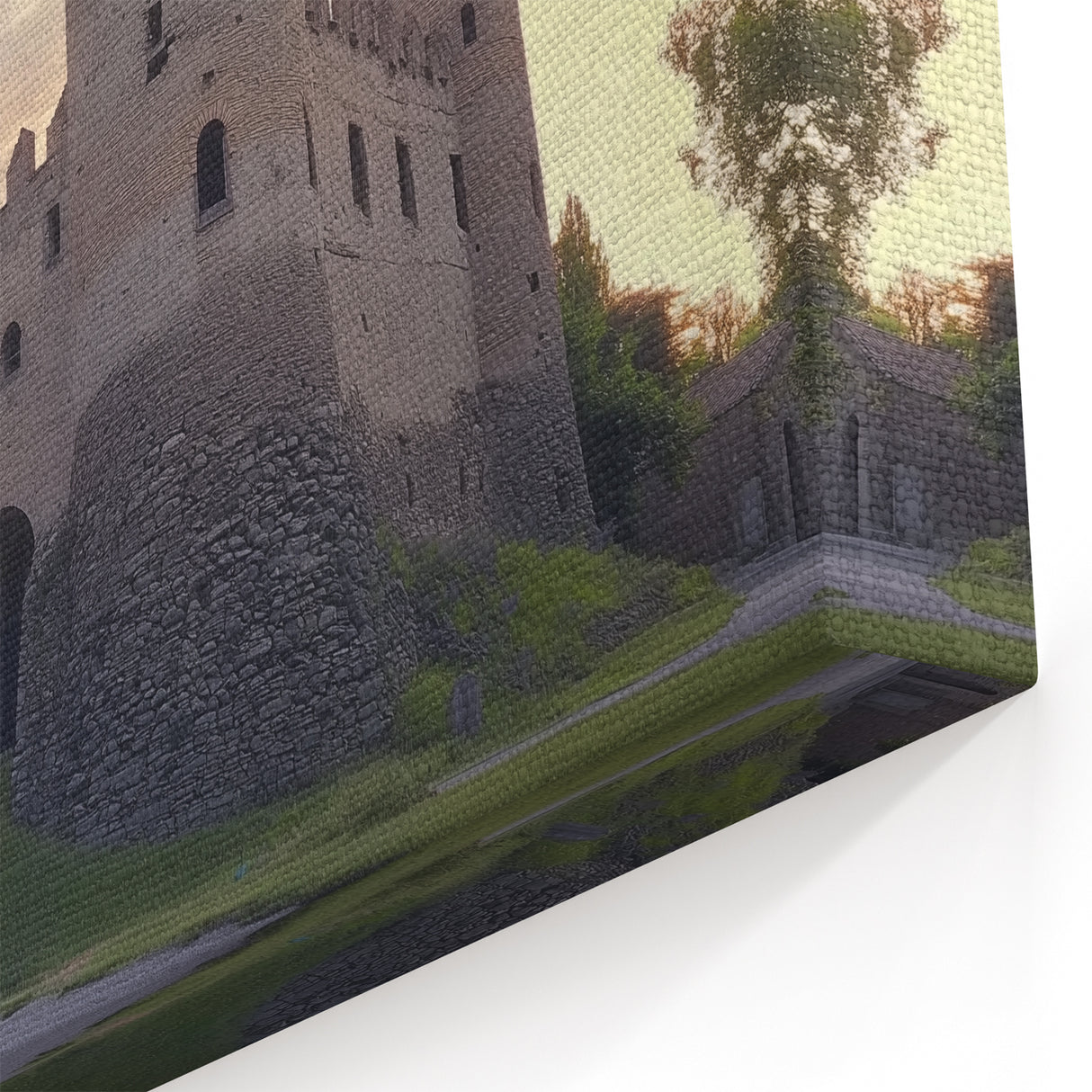 Twilight Castle - Medieval Fortress Under a Serene Evening Sky