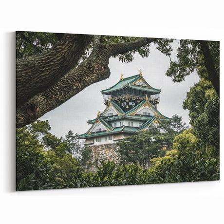 Traditional Japanese Castle - Historic Landmark in Serene Forest Setting