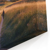 Golden Path to a Hilltop Castle - Scenic Sunset Wall Art