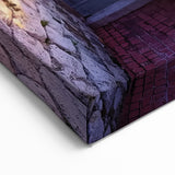 Sunset Over the Harbor - Vibrant Coastal Castle Wall Art