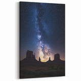 Cactus Rock Night Sky - Arizona Desert Landscape Photography