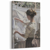 Abstract Human Figures - Rustic Beige and White Figurative Wall Art