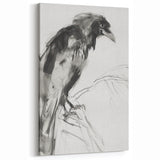 Abstract Figurative Art - Black and White Bird Sketch Wall Decor