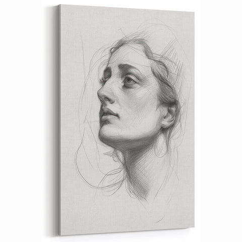 Abstract Human Figures - Monochromatic Line Art Sketch Wall Decor