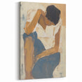 Modern Figurative Abstract - Poised Reflection Canvas Art