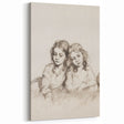 Artistic Figurative Designs - Serene Companionship Canvas Print