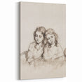 Artistic Figurative Designs - Serene Companionship Canvas Print