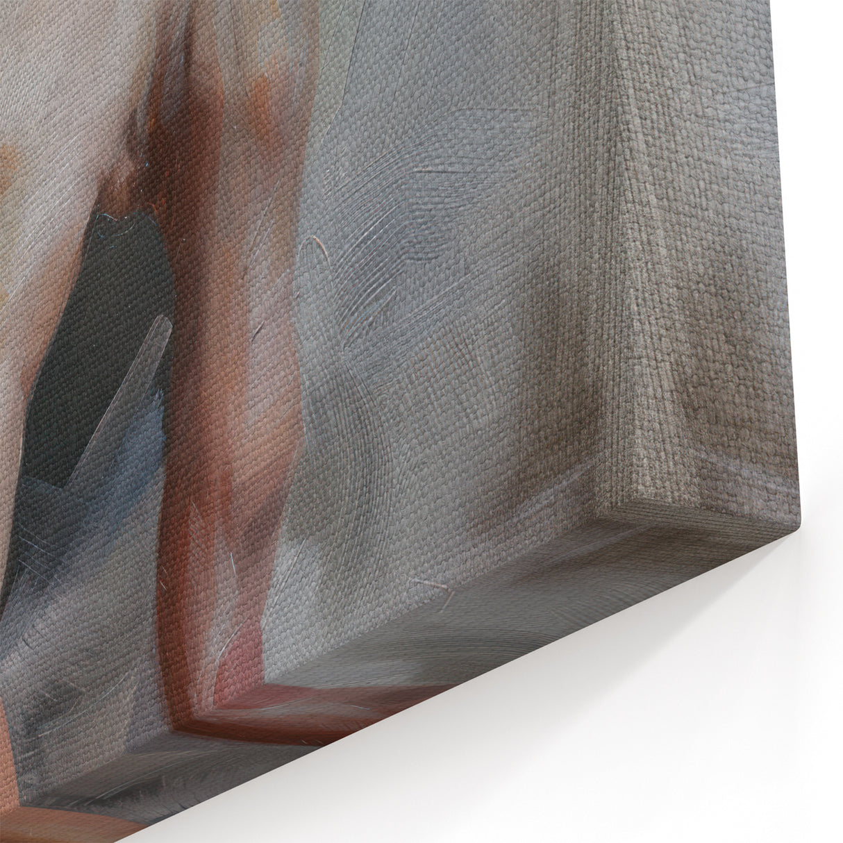 Abstract Human Figures - Gentle Bond in Artistic Charcoal