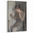 Figurative Abstract Canvas - Artistic Reflection of a Painter