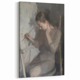 Figurative Abstract Canvas - Artistic Reflection of a Painter