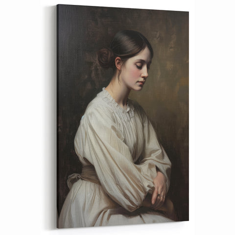Elegant Figurative Abstract - Serene Portrait of Grace