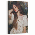 Figurative Abstract Canvas - Graceful Rest in Romantic Elegance
