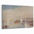 Romanticism Art: "Venice, The Dogana" Historical Landscape Canvas Print