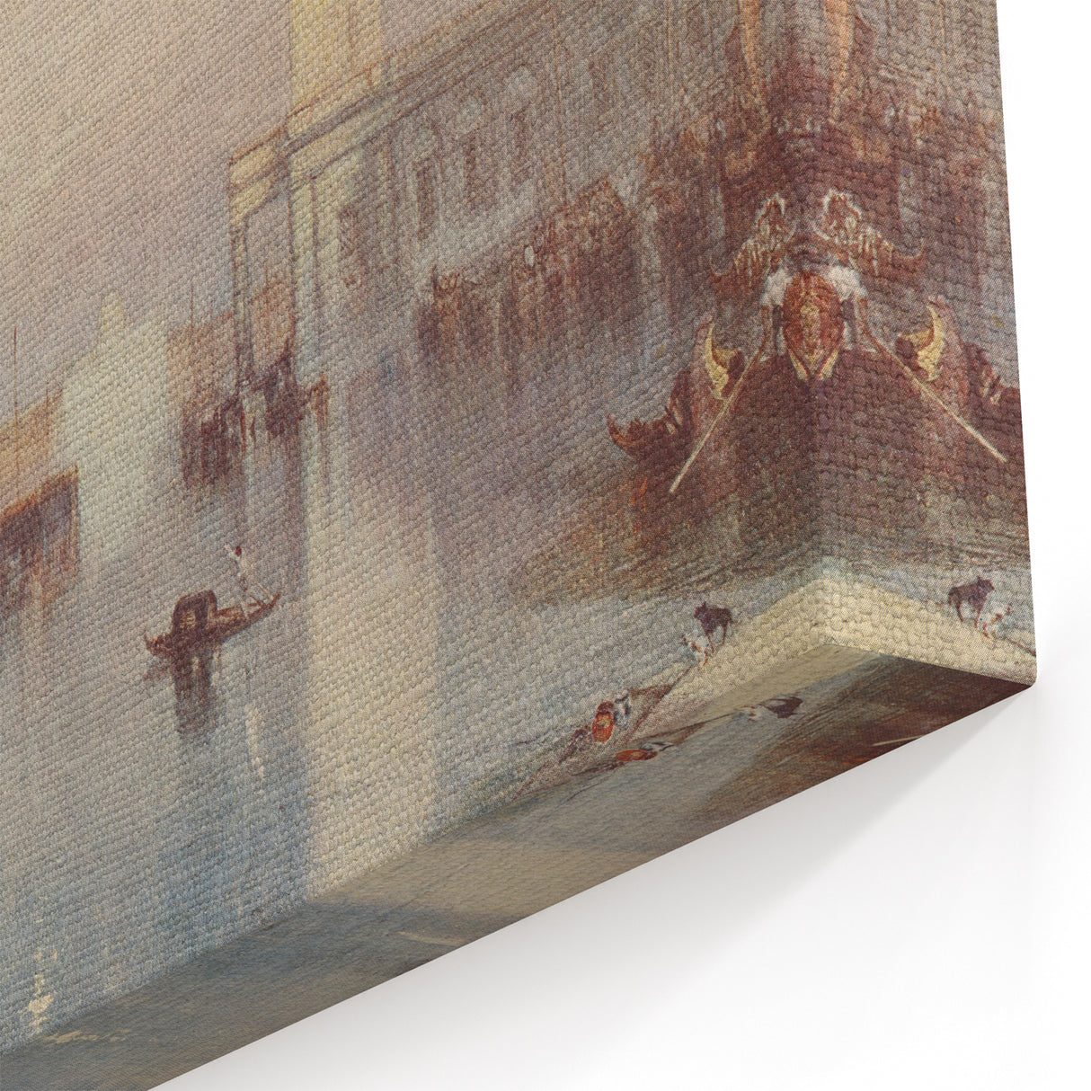Romanticism Art: "Venice, The Dogana" Historical Landscape Canvas Print